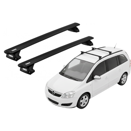 Barras THULE EVO WingBar para autos OPEL Zafira 2005 a 2006 negro