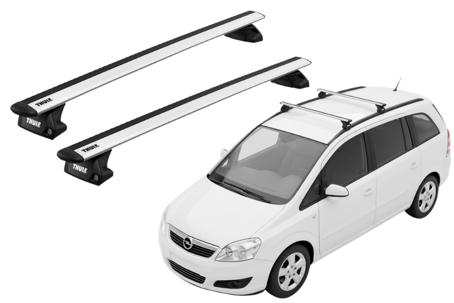 Barras THULE EVO WingBar para autos OPEL Zafira 2005 a 2006