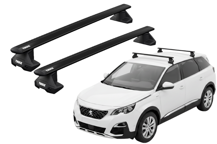 Barras THULE EVO WingBar para autos PEUGEOT 5008 desde 2017-2023 negro
