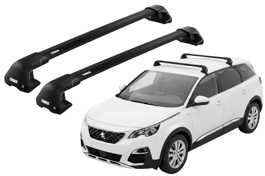 Barras THULE EDGE Flush para autos PEUGEOT 5008 desde 2017-2023 negro