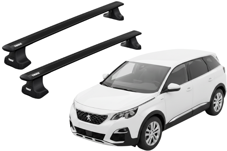 Barras THULE WingBar para autos PEUGEOT 5008 desde 2017-2023 negro