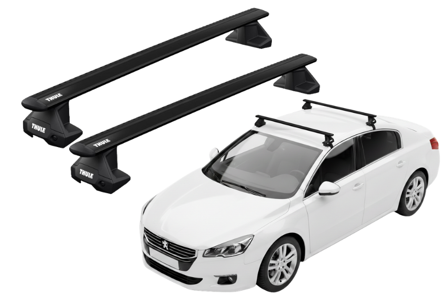Barras THULE EVO WingBar para autos PEUGEOT 508 2011 a 2018 negro