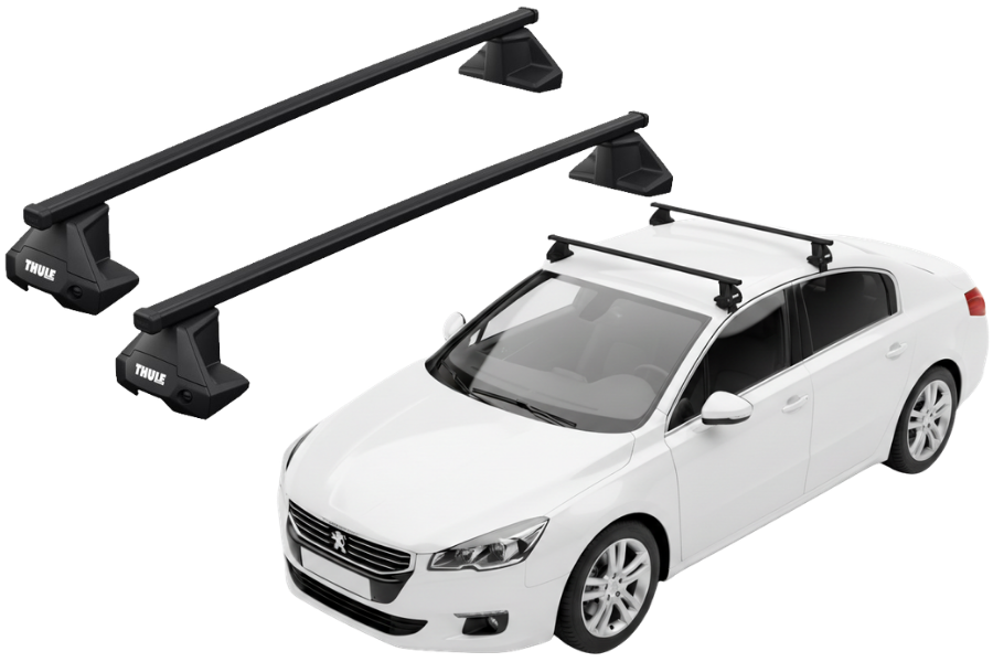 Barras THULE EVO SquareBar para autos PEUGEOT 508 2011 a 2018