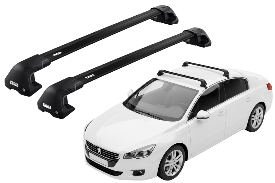 Barras THULE EDGE Flush para autos PEUGEOT 508 2011 a 2018 negro