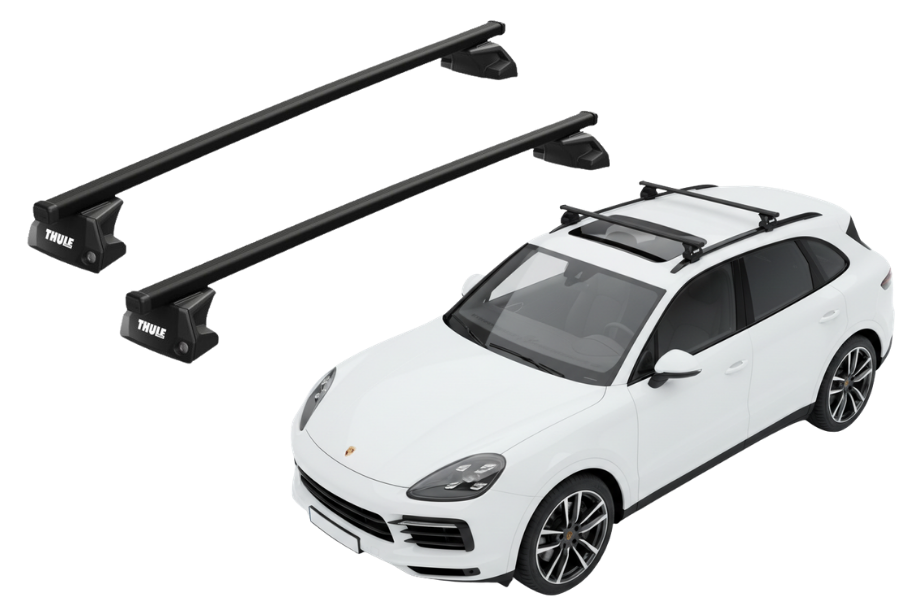 Barras THULE EVO SquareBar para autos PORSCHE Cayenne desde 2018