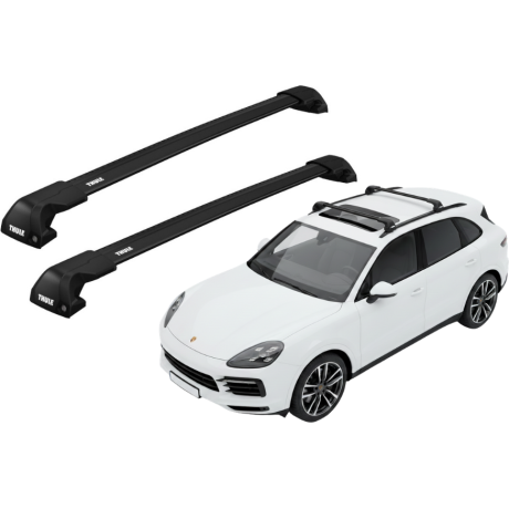 Barras THULE EDGE Flush para autos PORSCHE Cayenne desde 2018 negro