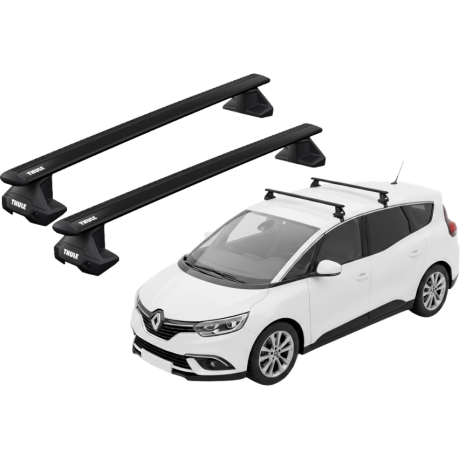 Barras THULE EVO WingBar para autos RENAULT Grand Scenic desde 2017 negro