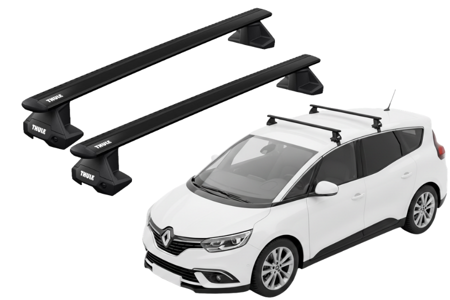 Barras THULE EVO WingBar para autos RENAULT Grand Scenic desde 2017 negro