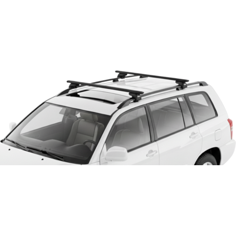 Barras THULE EVO WingBar para autos TOYOTA Kluger 2003 a 2006 negro