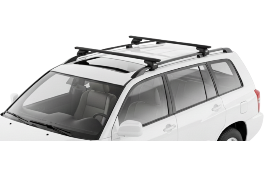 Barras THULE EVO WingBar para autos TOYOTA Kluger 2003 a 2006 negro