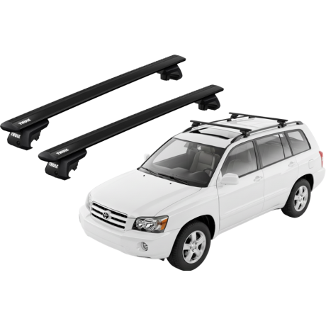 Barras THULE EVO WingBar para autos TOYOTA Kluger 2003 a 2006 negro