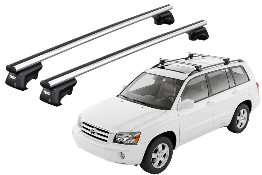 Barras THULE SmartRack XT AluBar para autos TOYOTA Kluger 2003 a 2006