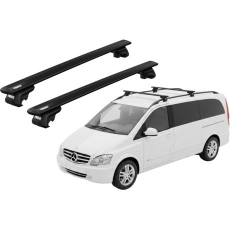 Barras THULE EVO WingBar para autos MERCEDES BENZ V-Class 1997 a 2014 negro
