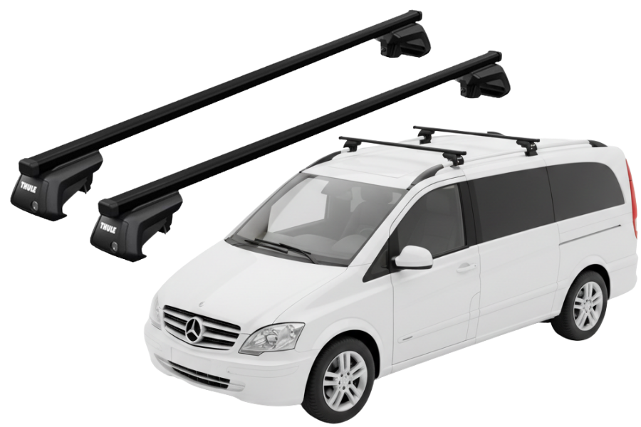 Barras THULE EVO SquareBar para autos MERCEDES BENZ V-Class 1997 a 2014