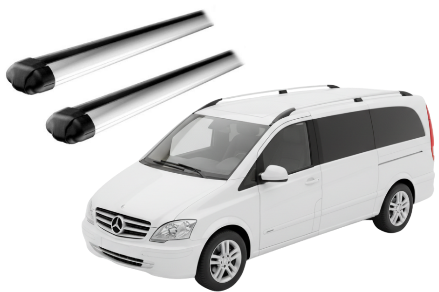 Barras THULE EVO AeroBar para autos MERCEDES BENZ V-Class 1997 a 2014 negro