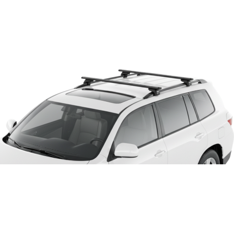 Barras THULE EVO WingBar para autos TOYOTA Kluger 2007 a 2013 negro