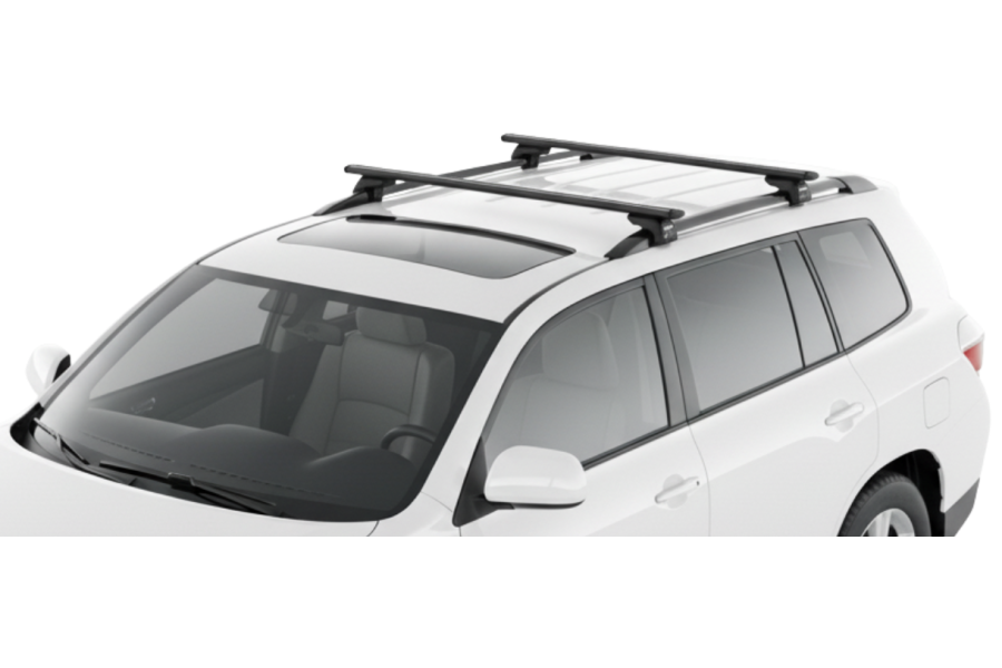 Barras THULE EVO WingBar para autos TOYOTA Kluger 2007 a 2013 negro