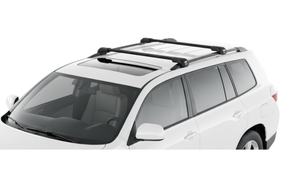 Barras THULE EDGE Flush para autos TOYOTA Kluger 2007 a 2013 negro