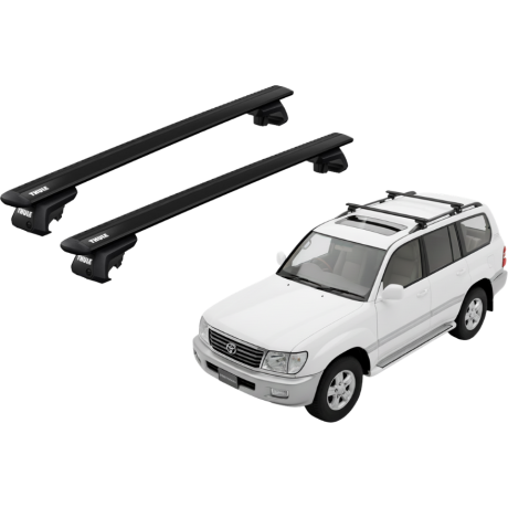 Barras THULE EVO WingBar para autos TOYOTA Land Cruiser 1998 a 2002 negro