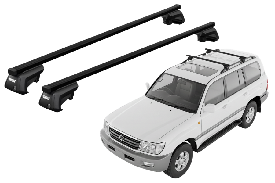 Barras THULE EVO SquareBar para autos TOYOTA Land Cruiser 100 1998 a 2001