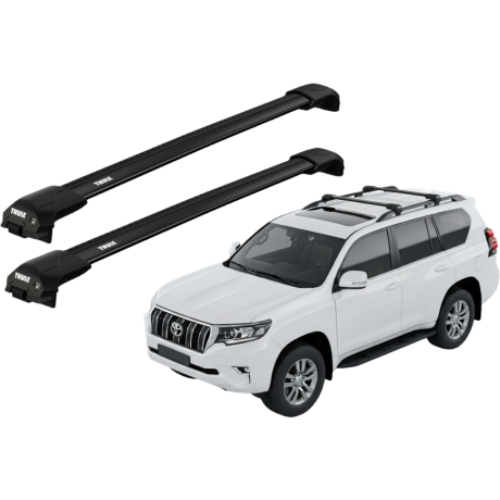 Barras THULE EDGE Flush para autos TOYOTA Land Cruiser 150 desde 2009 - 2023 negro