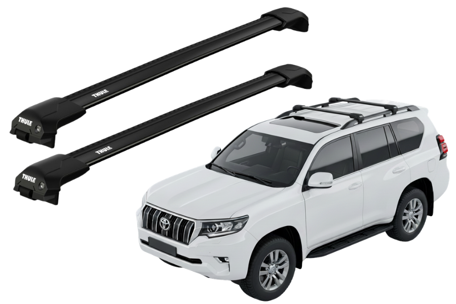 Barras THULE EDGE Flush para autos TOYOTA Land Cruiser 150 desde 2009 - 2023 negro