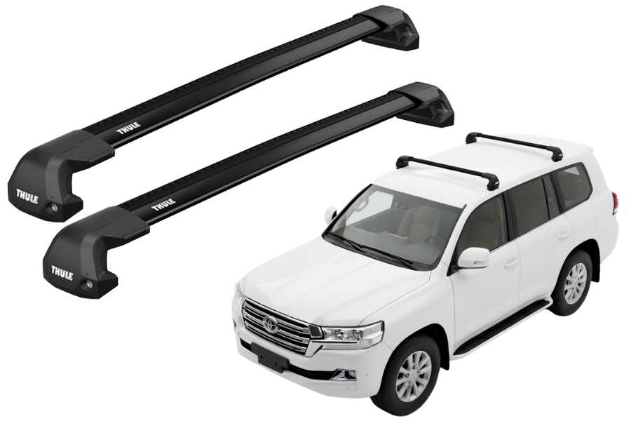 Barras THULE EDGE Flush para autos TOYOTA Land Cruiser 200 desde 2008-2021 negro