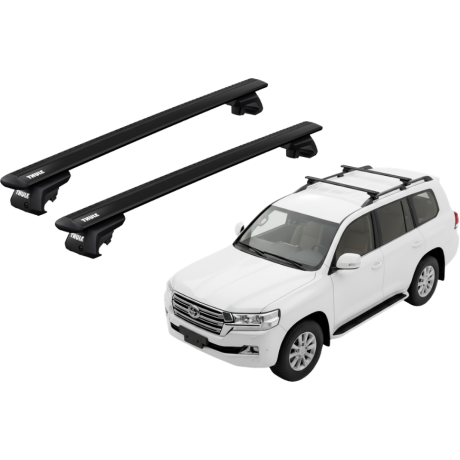 Barras THULE EVO WingBar para autos TOYOTA Land Cruiser 200 2008 a 2021 negro
