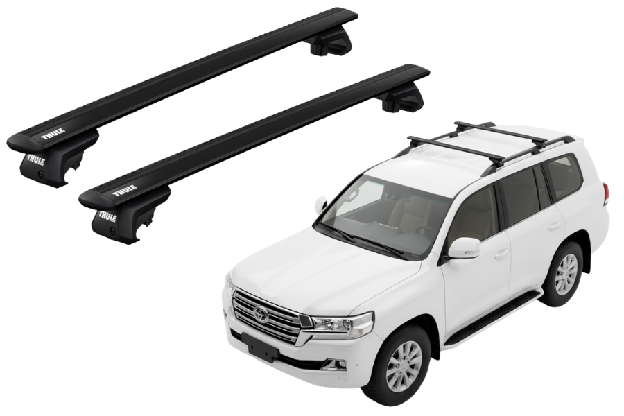 Barras THULE EVO WingBar para autos TOYOTA Land Cruiser 200 2008 a 2021 negro