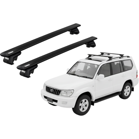 Barras THULE EVO WingBar para autos TOYOTA Land Cruiser Prado 1998 a 2002 negro