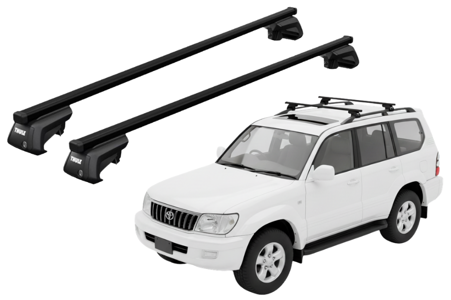 Barras THULE EVO SquareBar para autos TOYOTA Land Cruiser Prado 1998 a 2002