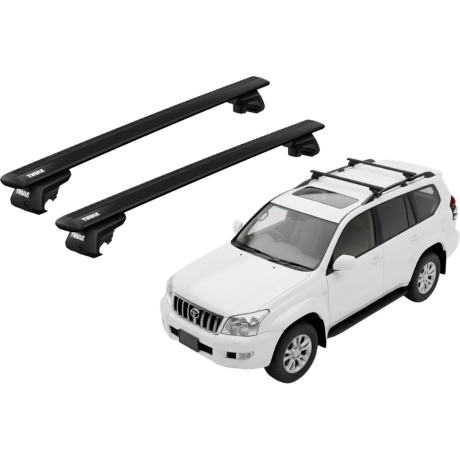 Barras THULE EVO WingBar para autos TOYOTA Land Cruiser Prado 2002 a 2009 negro
