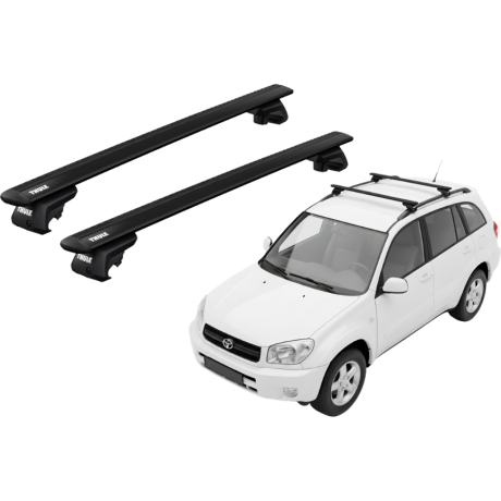 Barras THULE EVO WingBar para autos TOYOTA RAV 4 2000 a 2003 negro
