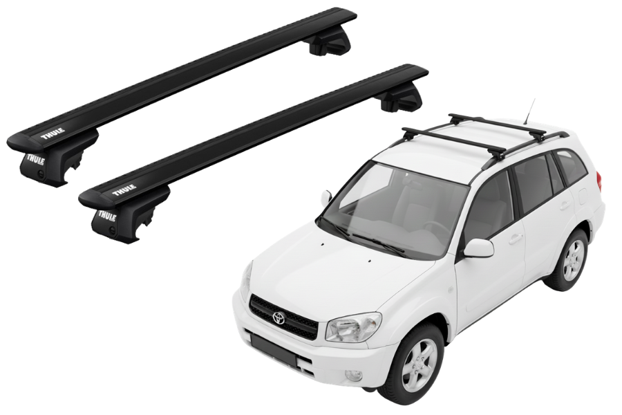 Barras THULE EVO WingBar para autos TOYOTA RAV 4 2000 a 2003 negro