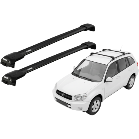 Barras THULE EDGE Flush para autos TOYOTA RAV 4 2000 a 2003 negro