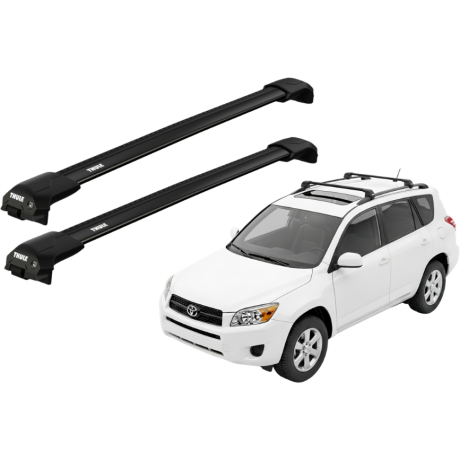 Barras THULE EDGE Flush para autos TOYOTA RAV 4 2005 a 2012 negro