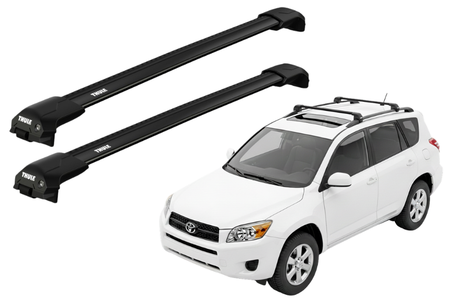 Barras THULE EDGE Flush para autos TOYOTA RAV 4 2005 a 2012 negro