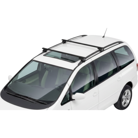 Barras THULE EVO WingBar para autos VOLKSWAGEN Sharan 1996 a 2000 negro