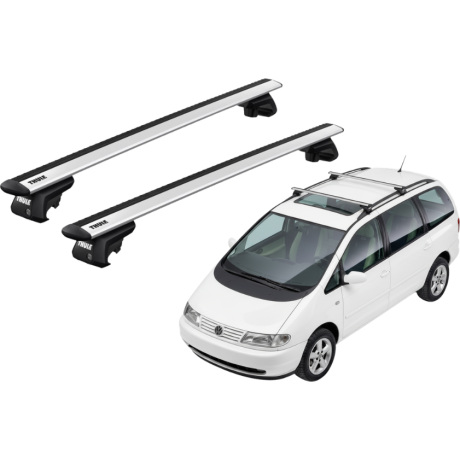 Barras THULE EVO WingBar para autos VOLKSWAGEN Sharan 1996 a 2000