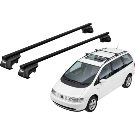 Barras THULE EVO SquareBar para autos VOLKSWAGEN Sharan 1996 a 2000