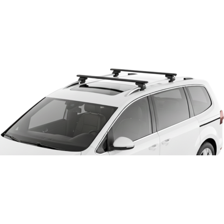 Barras THULE EVO WingBar para autos VOLKSWAGEN Sharan desde 2010 negro