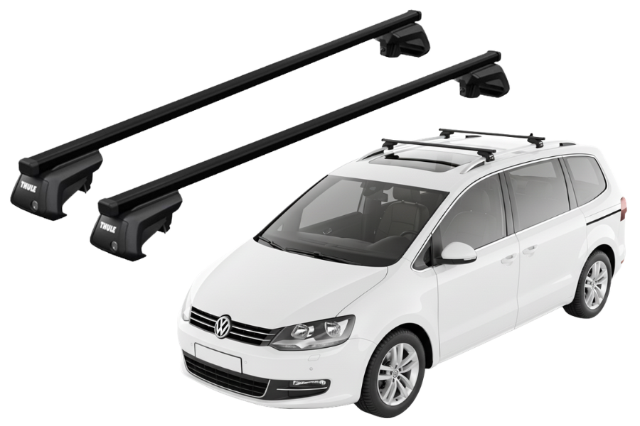 Barras THULE EVO SquareBar para autos VOLKSWAGEN Sharan desde 2010