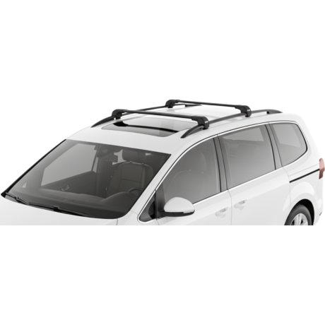 Barras THULE EDGE Flush para autos VOLKSWAGEN Sharan desde 2010 negro