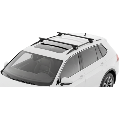Barras THULE EVO WingBar para autos VOLKSWAGEN Tiguan Allspace desde 2017-2021 negro