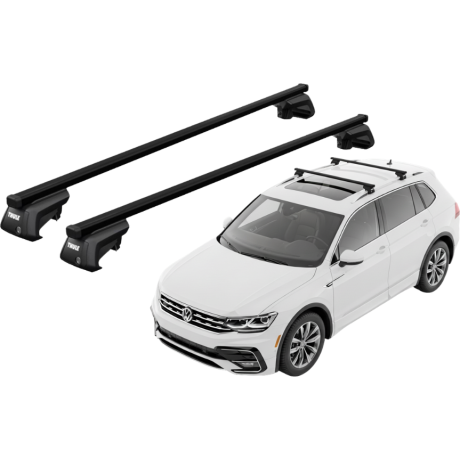 Barras THULE EVO SquareBar para autos VOLKSWAGEN Tiguan Allspace desde 2017-2021