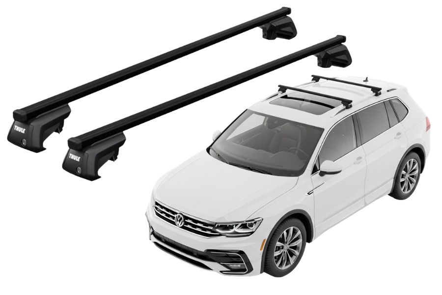 Barras THULE EVO SquareBar para autos VOLKSWAGEN Tiguan Allspace desde 2017-2021