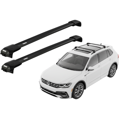 Barras THULE EDGE Flush para autos VOLKSWAGEN Tiguan Allspace desde 2017-2021 negro