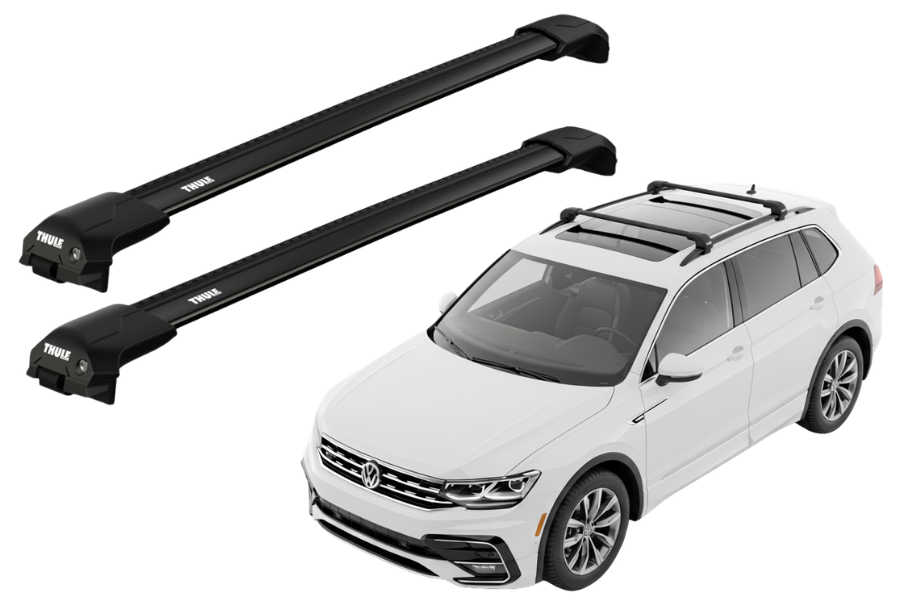 Barras THULE EDGE Flush para autos VOLKSWAGEN Tiguan Allspace desde 2017-2021 negro