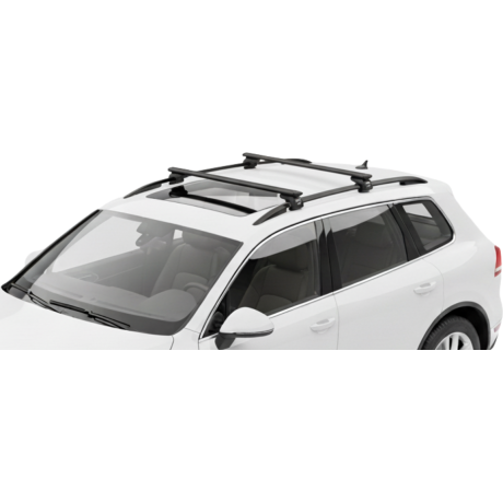 Barras THULE EVO WingBar para autos VOLKSWAGEN Touareg 2010 a 2018 negro