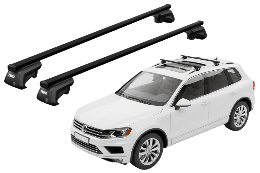 Barras THULE EVO SquareBar para autos VOLKSWAGEN Touareg 2010 a 2018